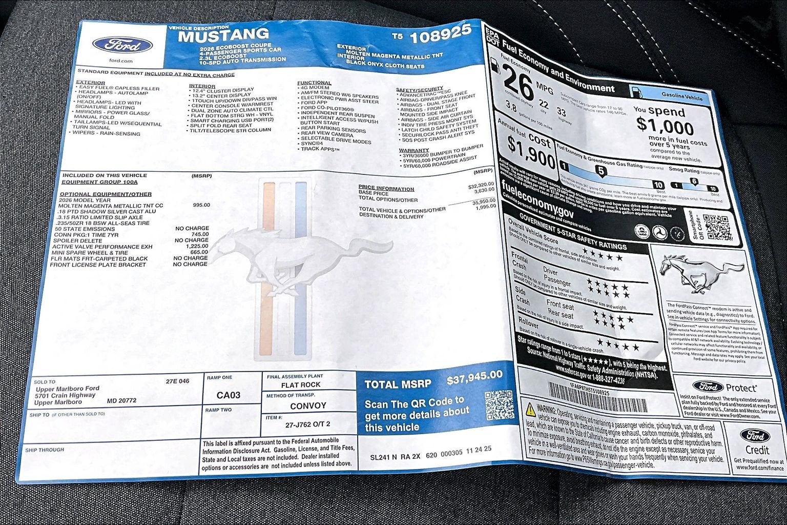 2026 Ford Mustang EcoBoost