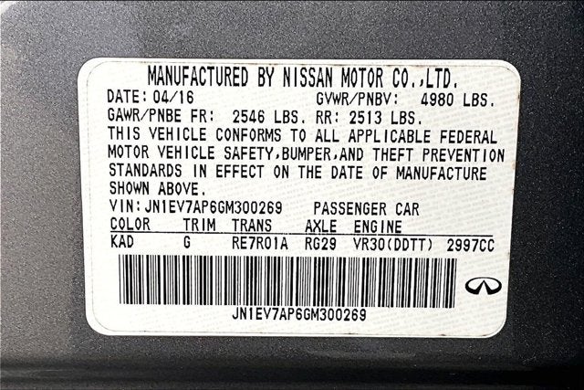 2016 INFINITI Q50 3.0t Premium