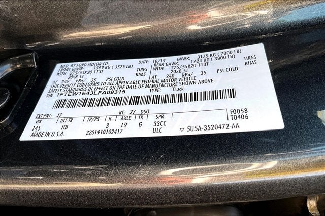 2020 Ford F-150 LARIAT