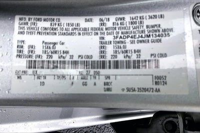 2018 Ford Fiesta SE