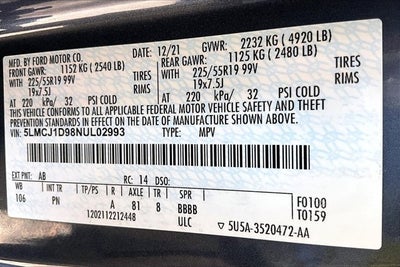 2022 Lincoln Corsair Standard