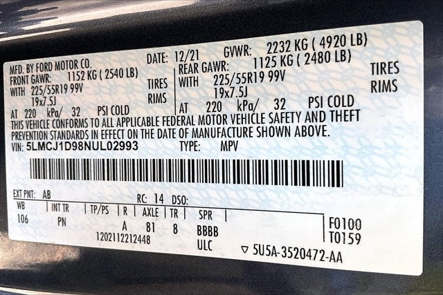 2022 Lincoln Corsair Standard