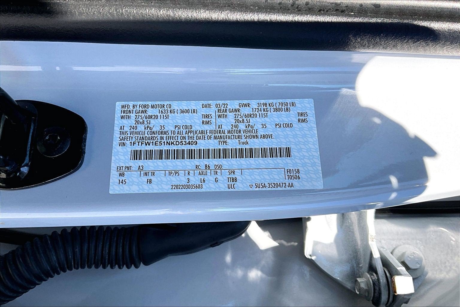 2022 Ford F-150 Black Widow
