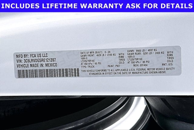 2024 RAM ProMaster 2500 Cargo Van Tradesman High Roof 159' WB w/Pass Seat