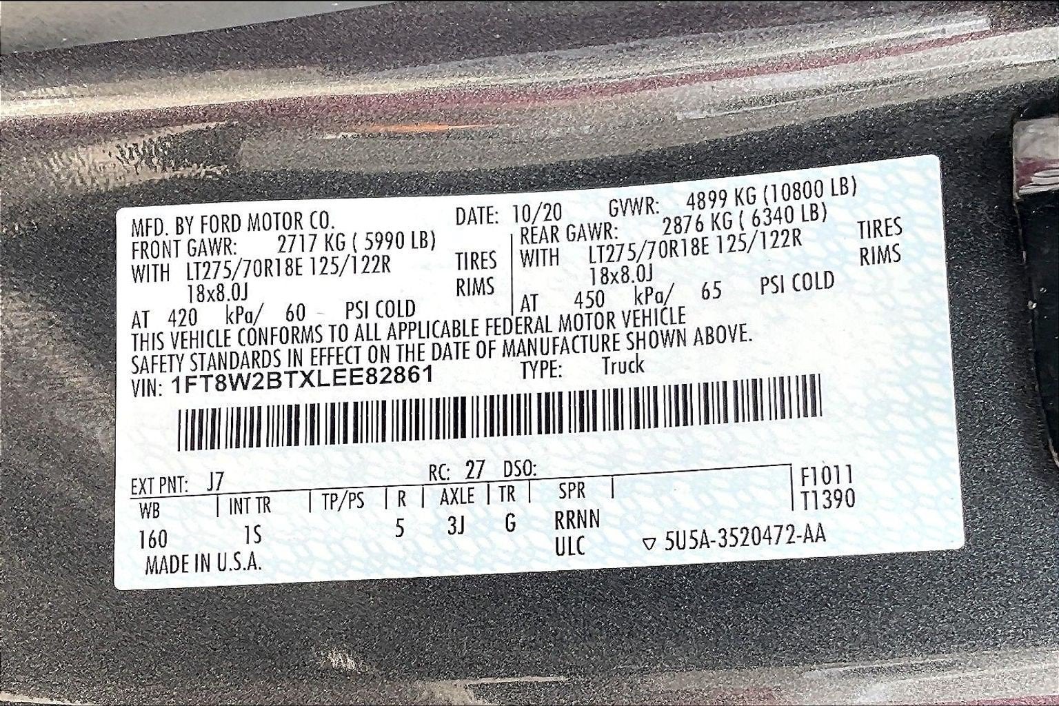 2020 Ford Super Duty F-250 SRW XL