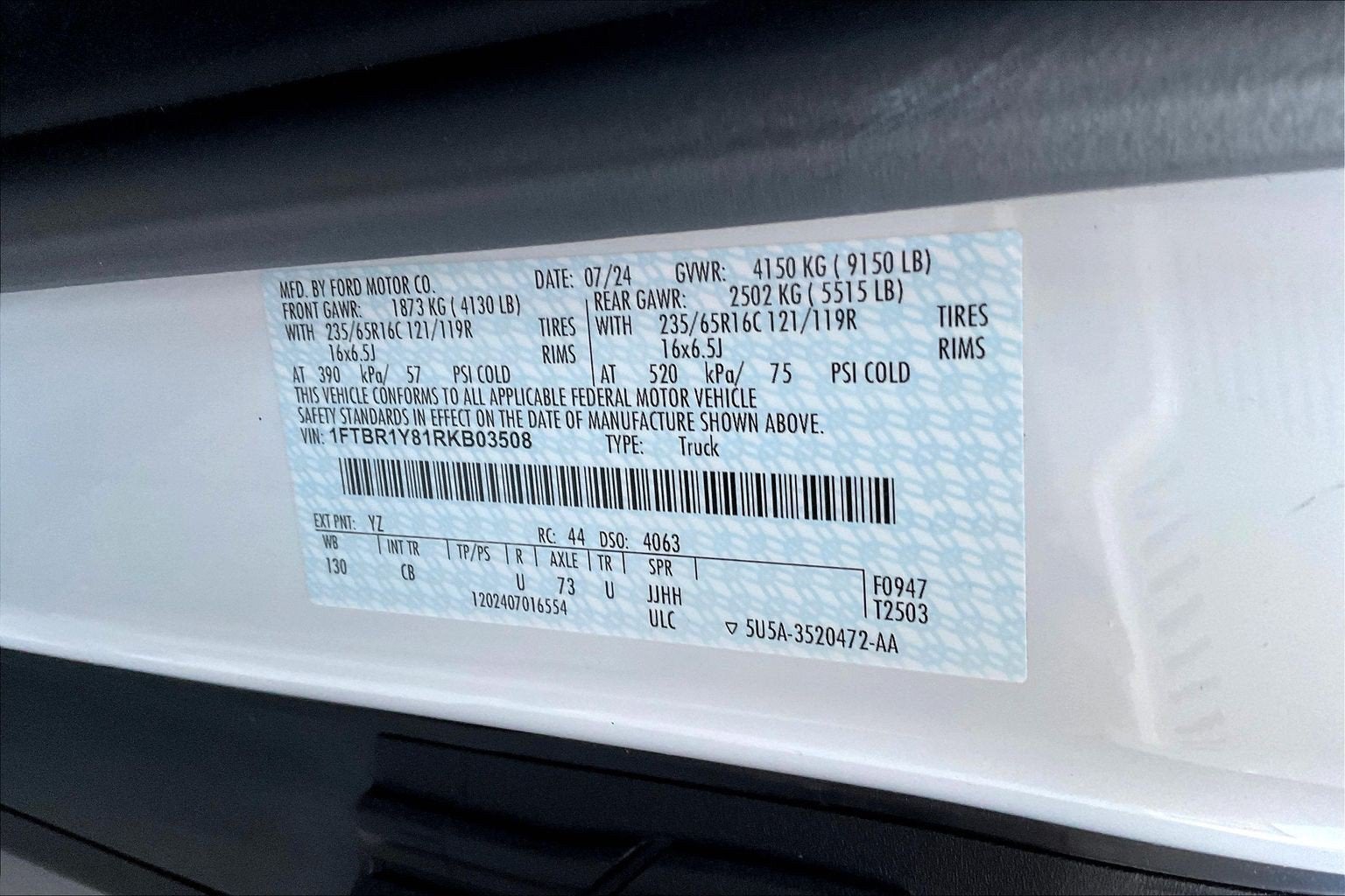 2024 Ford Transit Cargo Van 250