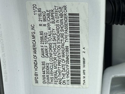 2021 Honda Accord Sedan Sport