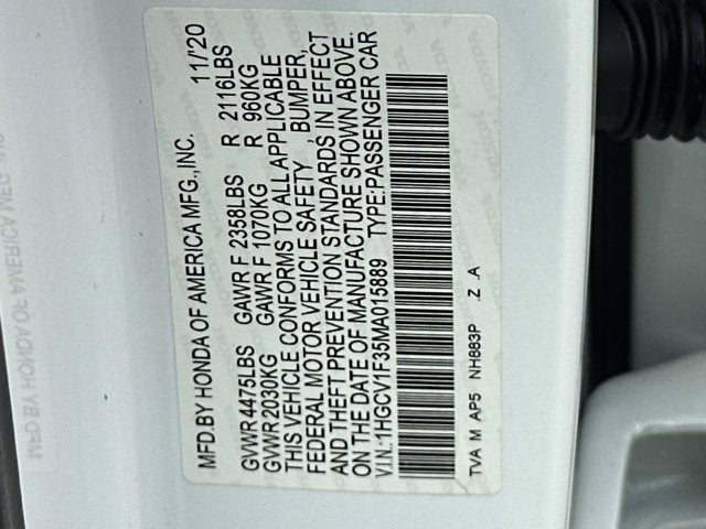 2021 Honda Accord Sedan Sport