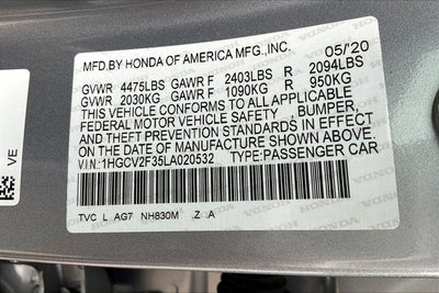 2020 Honda Accord Sport