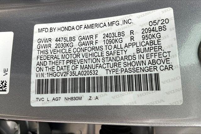 2020 Honda Accord Sport