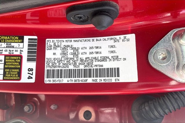 2022 Toyota TACOMA TRD OFFRD TRD Off Road