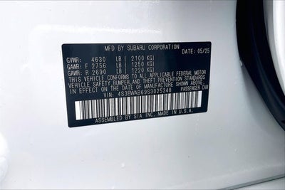 2025 Subaru Legacy AWD