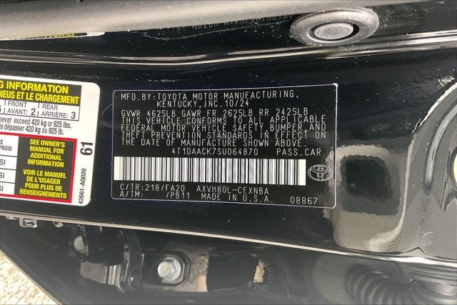 2025 Toyota CAMRY LE