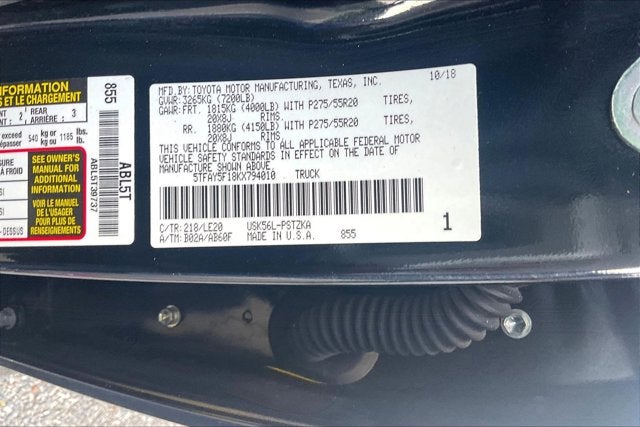 2019 Toyota Tundra 4WD Base