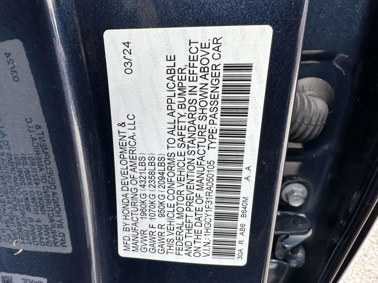 2024 Honda Accord Sedan EX