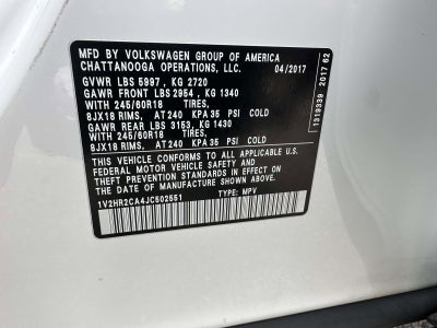 2018 Volkswagen Atlas 3.6L V6 Launch Edition