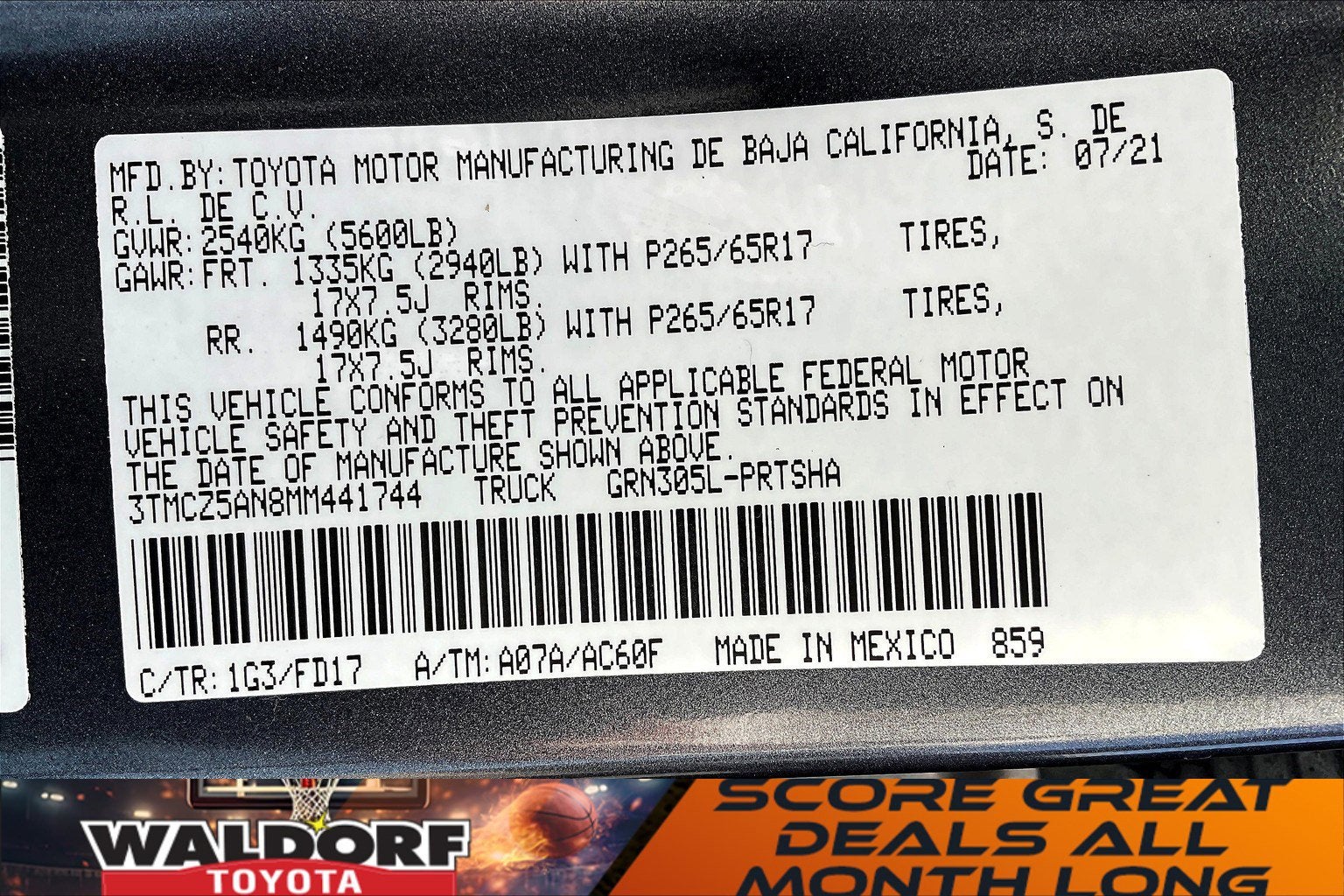 2021 Toyota Tacoma 4WD TRD Sport