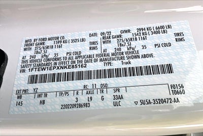 2022 Ford F-150 LARIAT