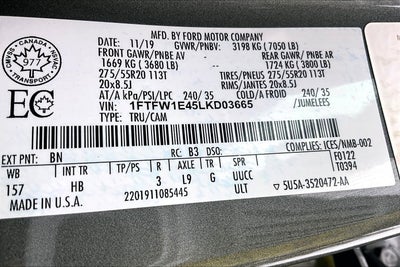 2020 Ford F-150 LARIAT