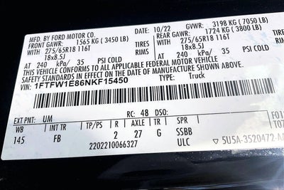 2022 Ford F-150 XLT SPORT 3.5 ECOBOOST