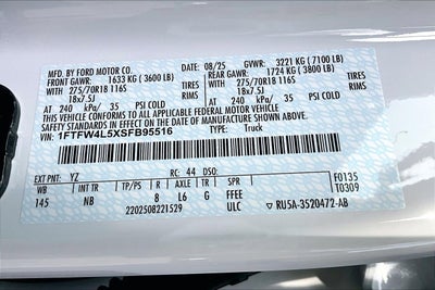 2025 Ford F-150 Tremor