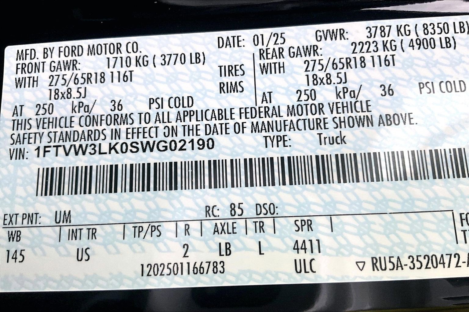 2025 Ford F-150 Lightning XLT PRO POWER