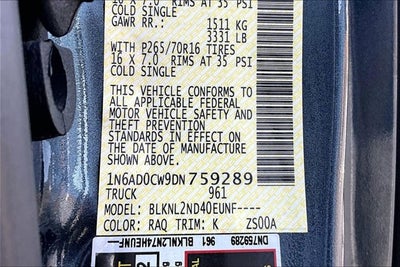 2013 Nissan Frontier SV