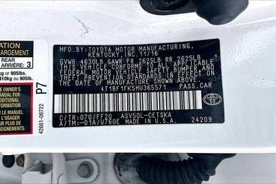 2017 Toyota Camry SE