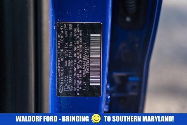 2021 Hyundai Elantra Hybrid Blue