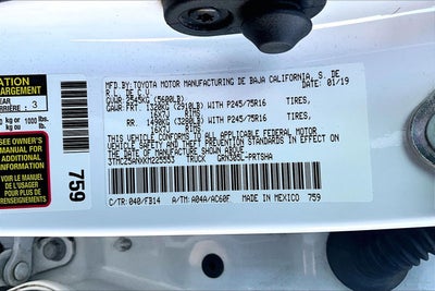 2019 Toyota Tacoma 4WD SR