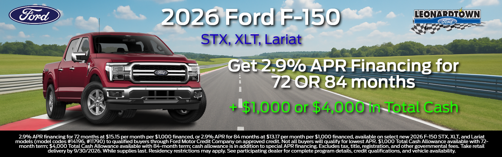 2.9% APR on 2026 F-150