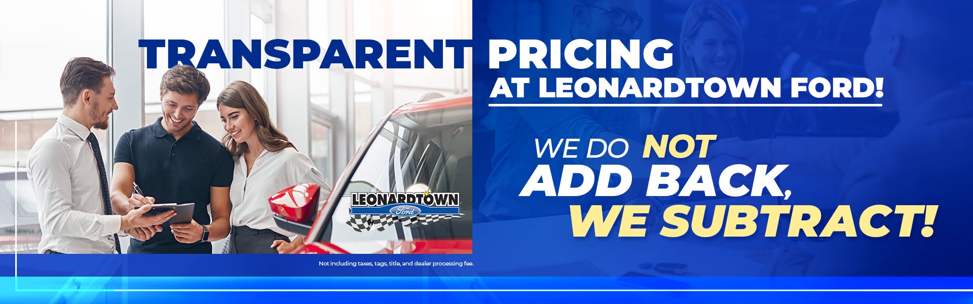 Transparent Pricing!