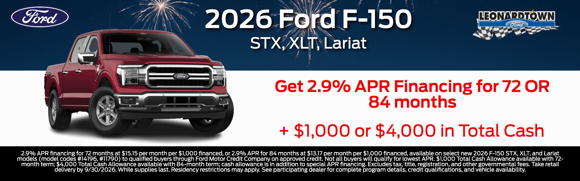 2.9% Financing on 2026 F-150