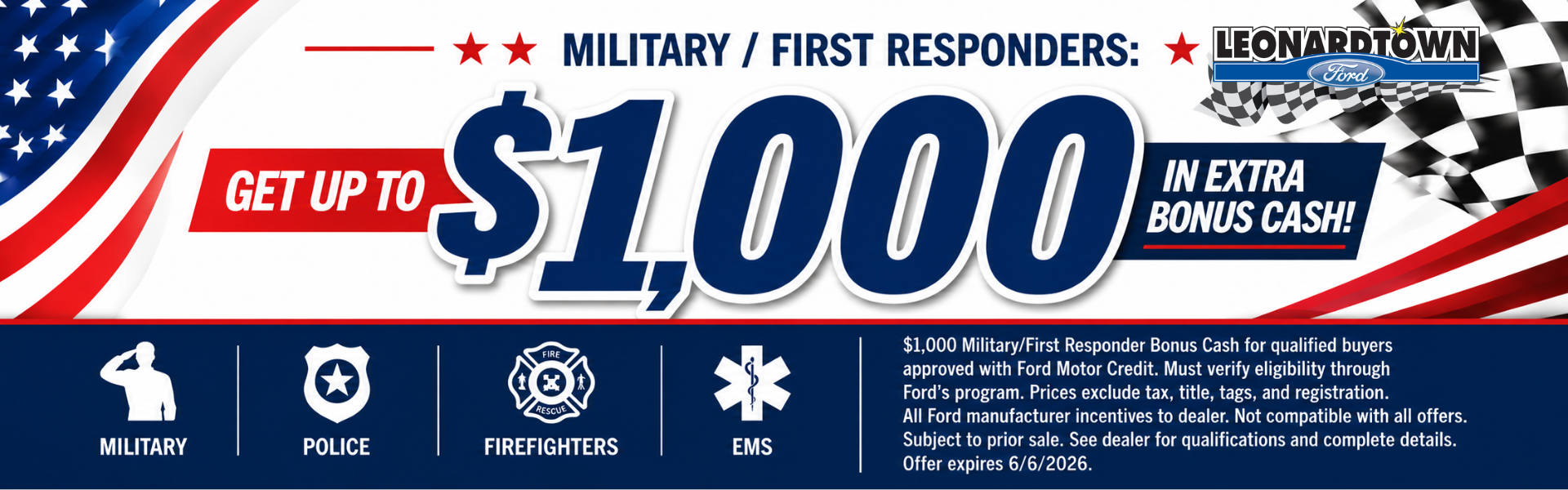 Military / First Responder MD Bonus