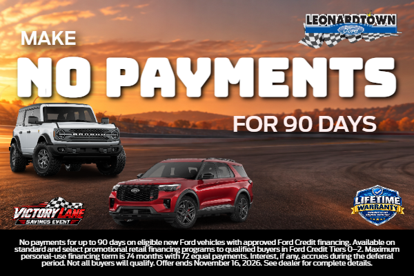 No Payments for 90 Days
