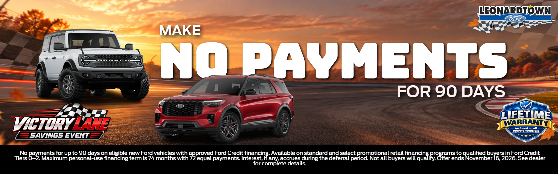 No Payments for 90 Days